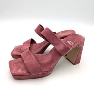 Jeffrey Campbell Danity Platform Slide Sandals Dusty Rose Suede Size US9 EU40